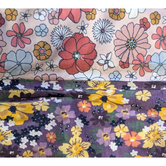 Ruffle Butts Rufflebutts Floral Bow Leggings Bottoms Pink Purple Girls Size 5 - Picture 3 of 7